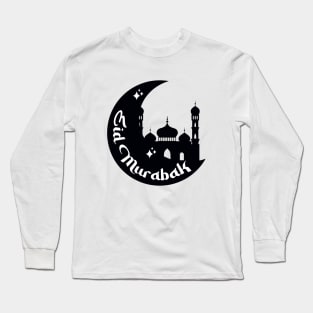 Eid Mubarak - Mosque Design for Muslims Long Sleeve T-Shirt